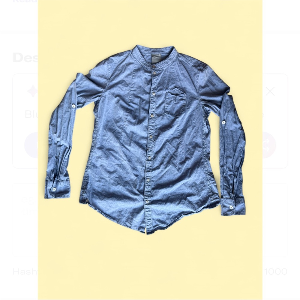 G-Star Women's Light Blue Button Down Shirt